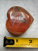Carnelian Heart Palm Stone #1