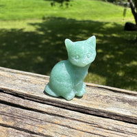 Green Aventurine Carved Cat #2