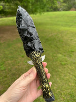 Natural Obsidian Decorative Dagger