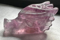 Natural Purple Fluorite Dragon Head Carving #4 – 439g