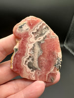 Rhodochrosite Slab #5 – Pink Banded Natural Stone Specimen