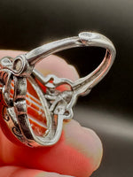 Vintage Style Carnelian Stainless Steel Adjustable Ring #2