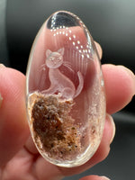 Beautiful Cat Garden Quartz Inner Scene Carving #2