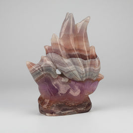 Amethyst Mixed Agate Nine-Tailed Fox Carving #3