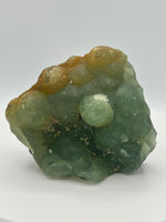 Prehnite mixed with Green Tourmaline Raw Specimen #12