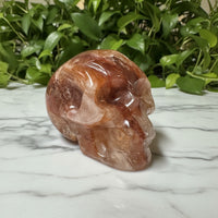 Unique Fire Quartz Skull #5
