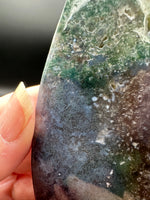 Ocean Jasper Polished Arrow Flame Freeform #2 – Green & Multicolor