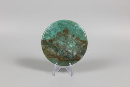 Moss Agate Polished Round Slice #36