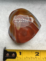 Carnelian Heart Palm Stone #10
