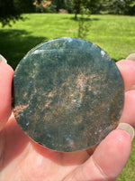 Moss Agate Polished Round Slice #19