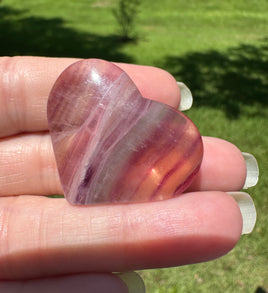 Candy Fluorite Carved Heart #16