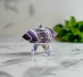 Double Terminated Chevron Amethyst Point #4