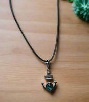 Silvertone Anchor Pendant/Clip Necklace