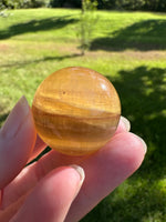 Yellow with Purple Fluorite Sphere #3