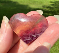 Candy Fluorite Carved Heart #7