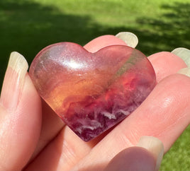 Candy Fluorite Carved Heart #7