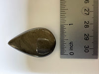 Natural Golden Sheen Obsidian Pearshape Large Cabochon #4