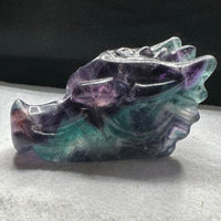 Rainbow Fluorite Dragon Head Carving #6 – 441g