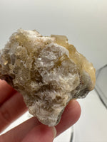 Golden Cube Fluorite Cluster – Moscona Mine, Spain Specimen