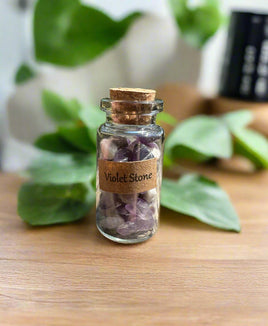 Violet Stone Chips In Bottle