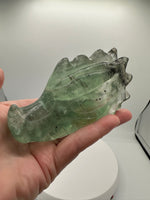 Fluorite Dragon Head Carving #19
