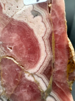 Natural Rhodochrosite Slab #10 – Pink Banded Collector Specimen
