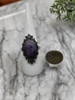 Natural Charoite Ring #9