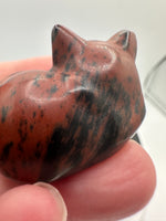 Mahogany Obsidian Sleeping Cat