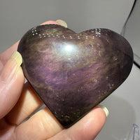 Rainbow Sheen Obsidian Heart #1