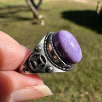 Natural Charoite Ring #38