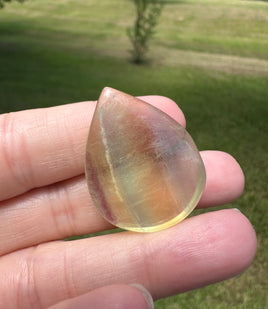 Pear Shape Candy Fluorite Cabochon #8