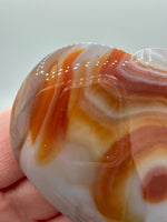Carnelian Heart Palm Stone #14