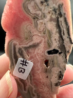 Rhodochrosite Slab #13 – Natural Pink Banded Rhodochrosite Mineral Specimen