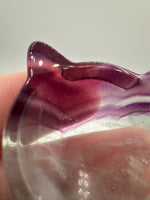 Cat Head Shape Rainbow Fluorite Bowl Carving #1