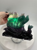 Rainbow Fluorite Nine-Tailed Fox