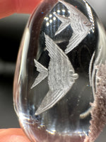 Beautiful Garden Quartz with Fish Inner Scene Carving #2