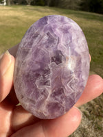 Amethyst Mixed with Stripe Agate Palm Stone #7
