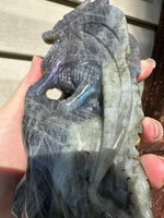 Labradorite Dragon Castle Carving