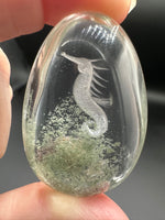 Beautiful Seahorse Garden Quartz Inner Scene Carving #5