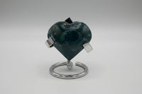 Moss Agate Carved Heart #1