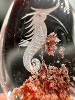 Beautiful Seahorse Garden Quartz Inner Scene Carving #11