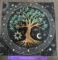 Tree of Life Altar/Tarot Tapestry Cloth