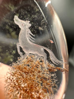 Beautiful Horse Garden Quartz Inner Scene Carving #1