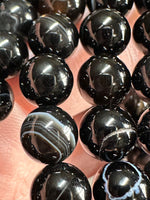 Natural Black Onyx 8mm Bracelet 7.5”