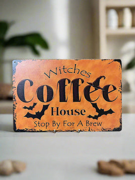 Witches Coffee House Novelty Tin Sign
