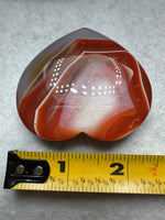 Carnelian Heart Palm Stone #11