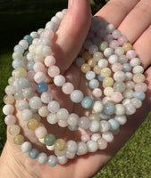 Pastel Morganite 6mm Bracelets