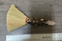 Rose Quartz & Green Aventurine Decorative Broom
