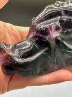 Rainbow Fluorite Dragon Head Carving #6 – 441g