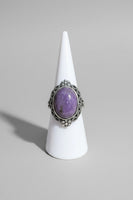 Natural Charoite Ring #18